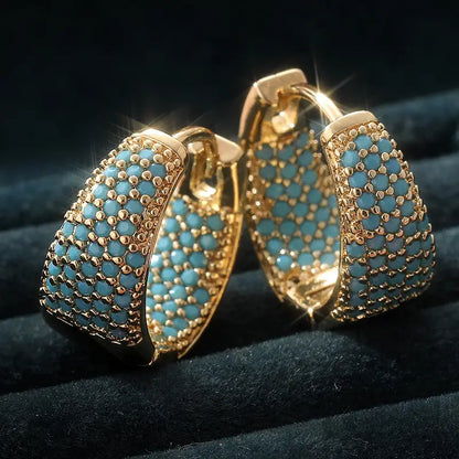 Refined Turquoise Hoops