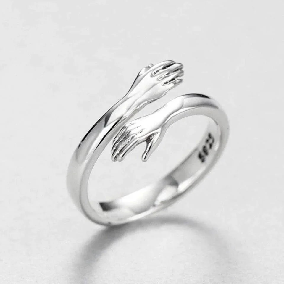 The Embrace Silver Ring