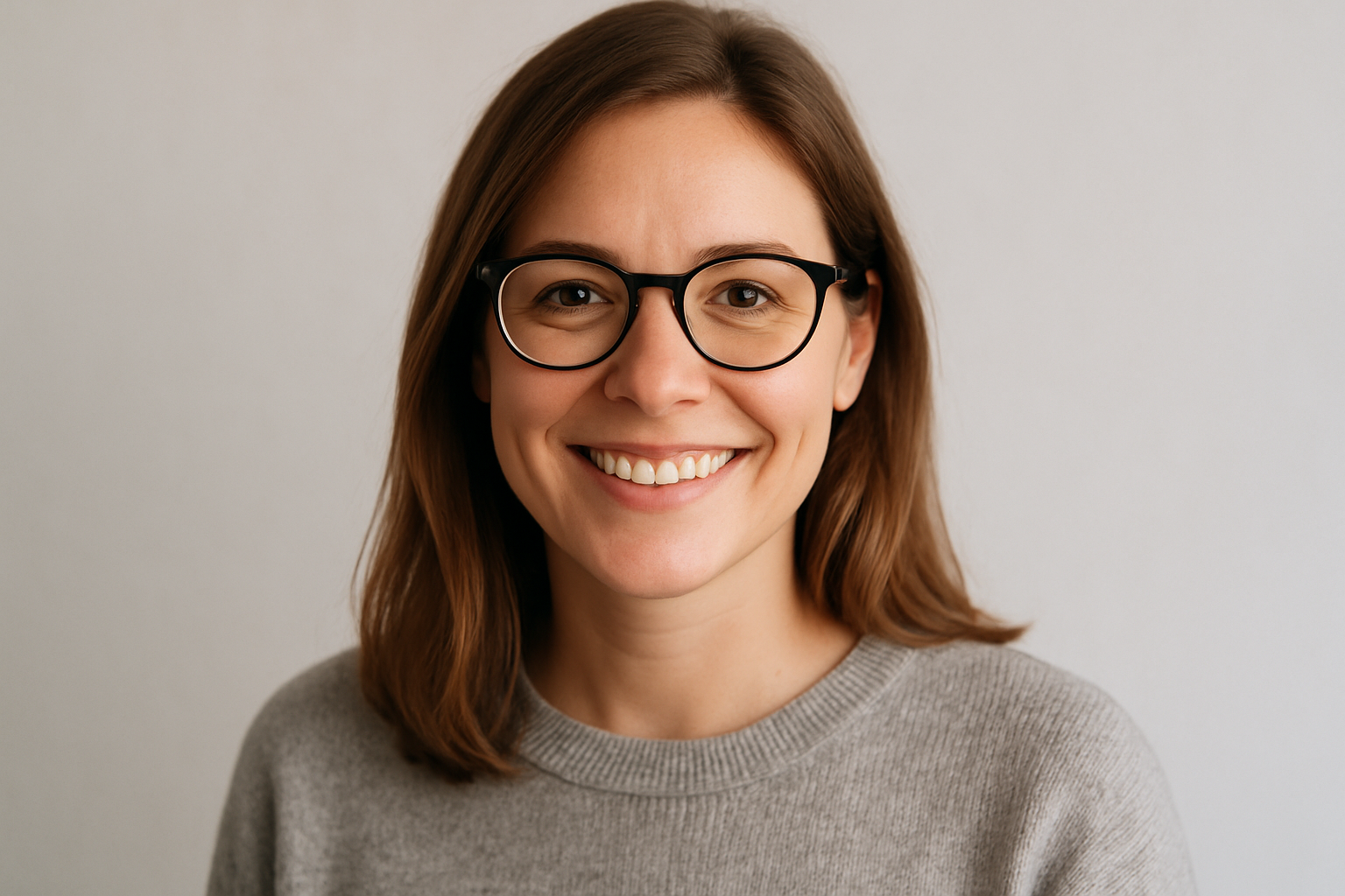 facebook profile foto - women mid 30's with glasses - casual