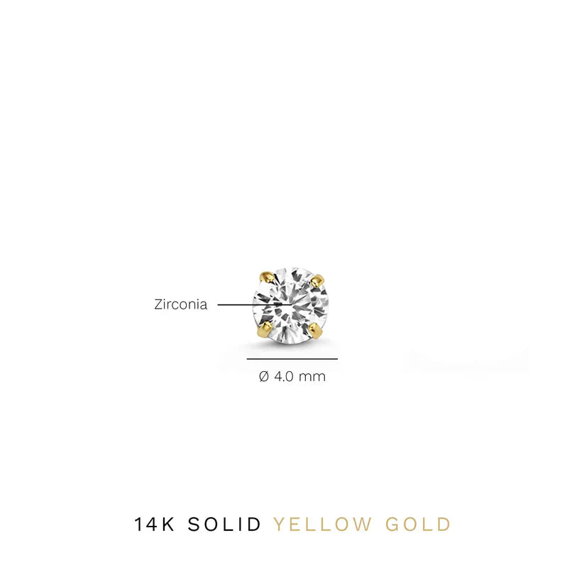 Larmes de Lune Fine Stud Earrings - Gold