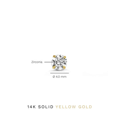 Larmes de Lune Fine Stud Earrings - Gold