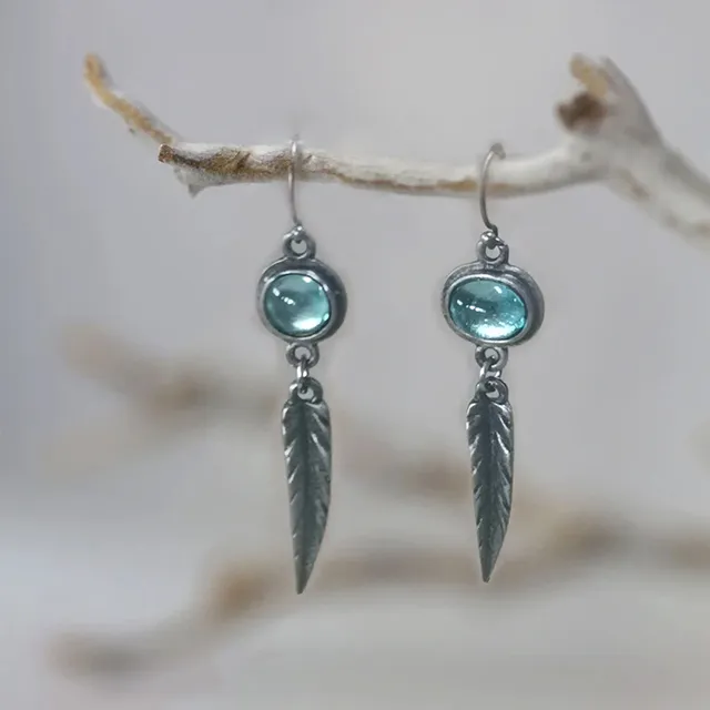 Crystal Feather Earrings