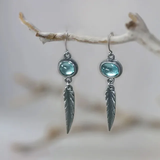 Crystal Feather Earrings