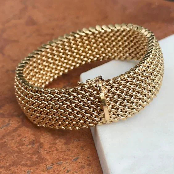 Golden Mesh Bracelet