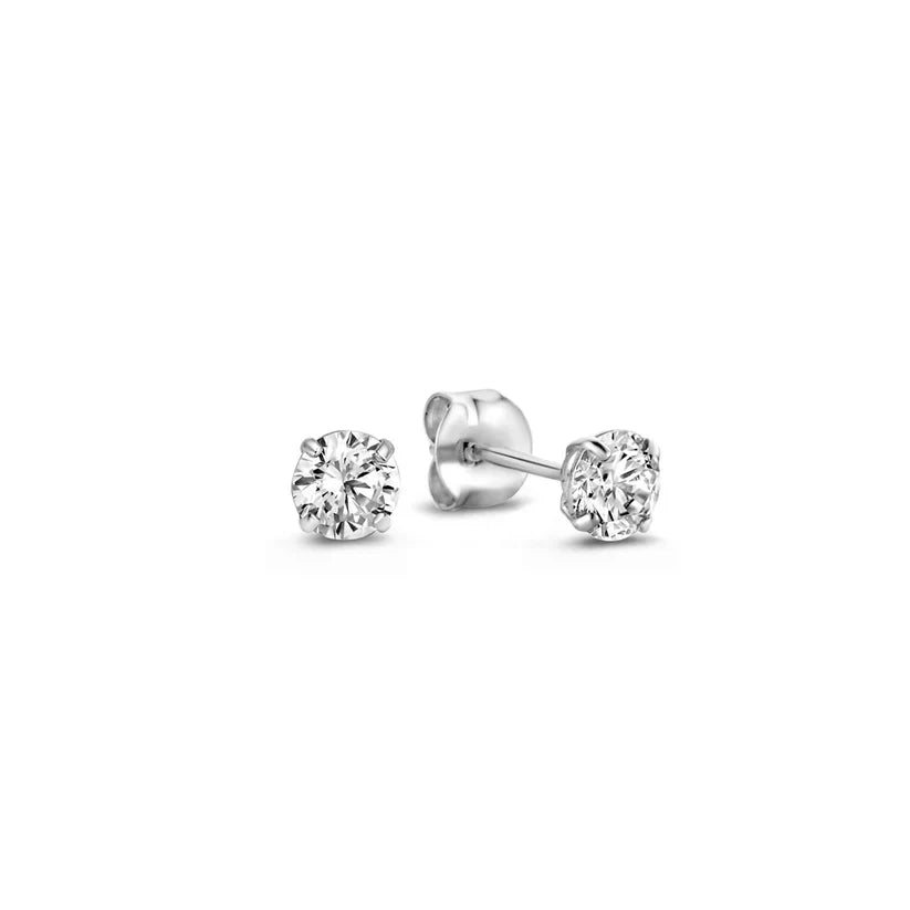 Dara Brillane Refined Earrings – White Gold