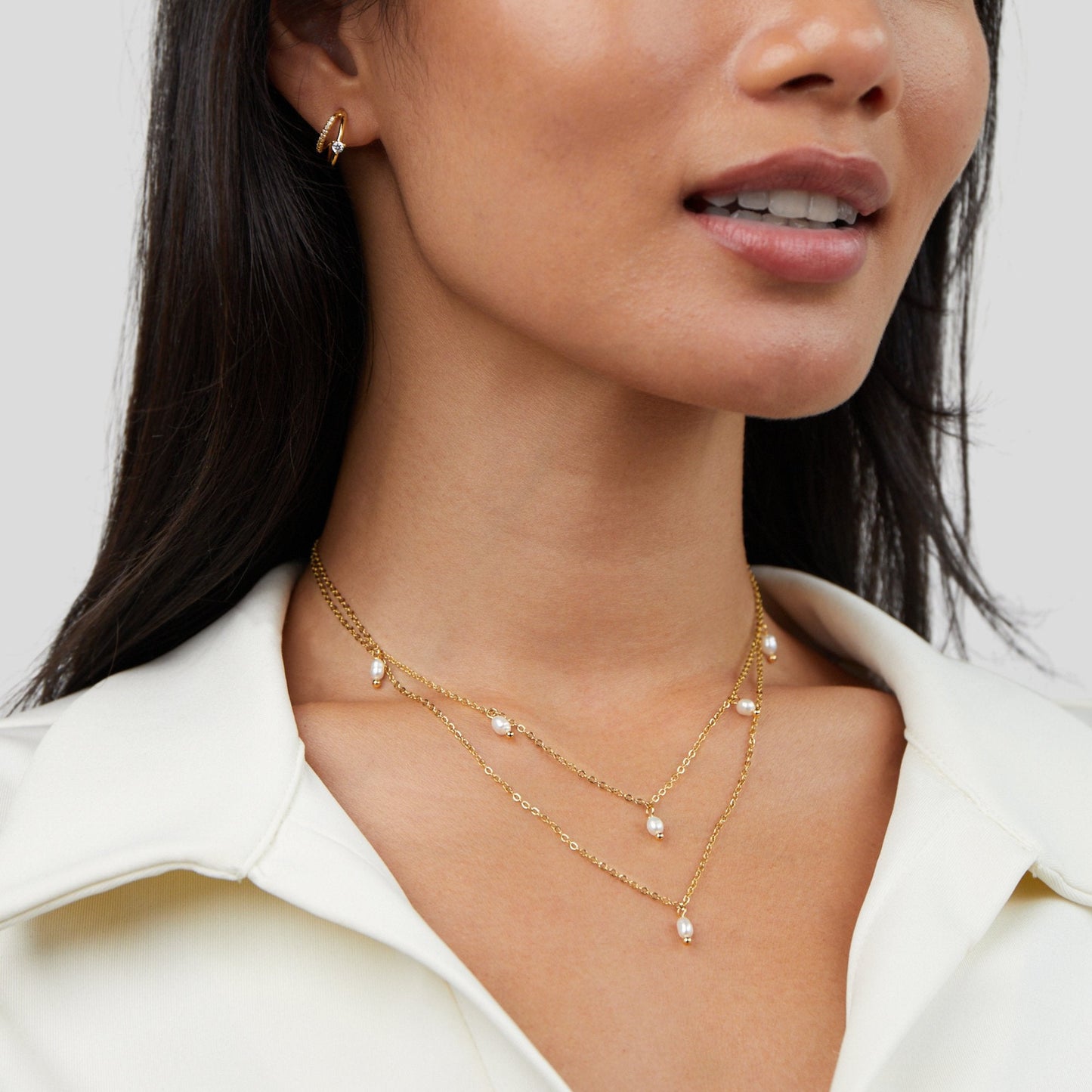 Necklace with Pearl Drops