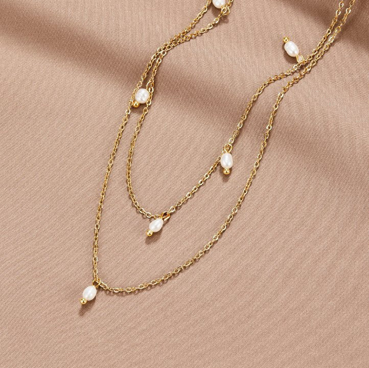 Necklace with Pearl Drops
