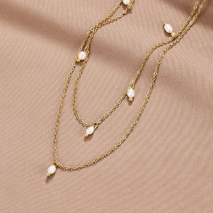 Necklace with Pearl Drops